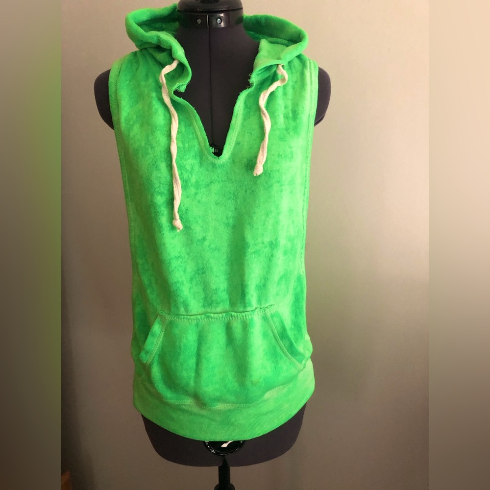Hooded Sleeveless Open Sides Hoodie